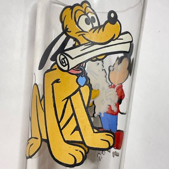 Vintage Pepsi Mickey and Pluto Walt Disney Productions 1978 Glass Happy Birthday - Picture 5 of 6